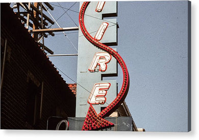 Vintage Bar Sign - Blue - Acrylic Print