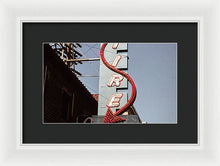 Load image into Gallery viewer, Vintage Bar Sign - Blue - Framed Print