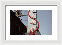 Load image into Gallery viewer, Vintage Bar Sign - Blue - Framed Print