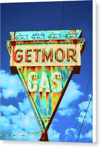 Vintage Gas Station Sign - Canvas Print