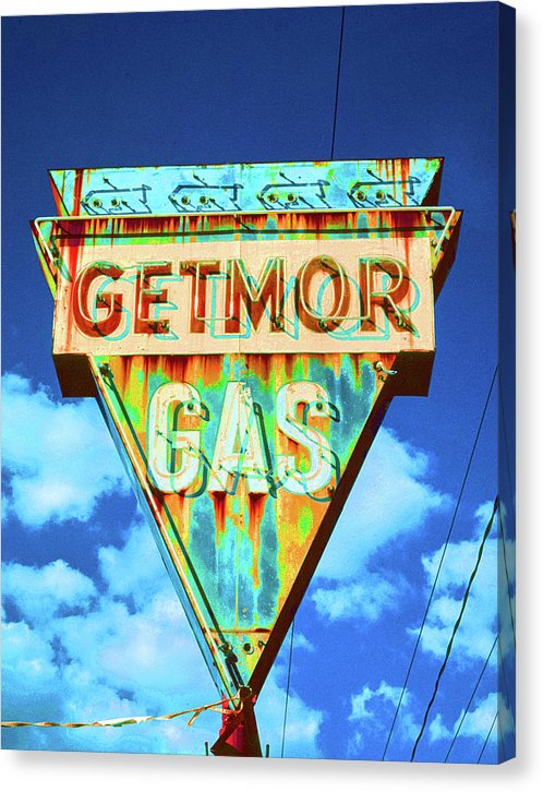 Vintage Gas Station Sign - Canvas Print