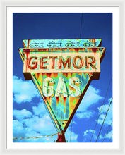 Load image into Gallery viewer, Vintage Gas Station Sign - Framed Print