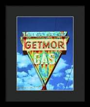 Load image into Gallery viewer, Vintage Gas Station Sign - Framed Print