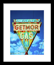 Load image into Gallery viewer, Vintage Gas Station Sign - Framed Print