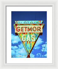 Load image into Gallery viewer, Vintage Gas Station Sign - Framed Print