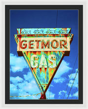 Load image into Gallery viewer, Vintage Gas Station Sign - Framed Print