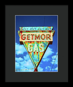 Vintage Gas Station Sign - Framed Print