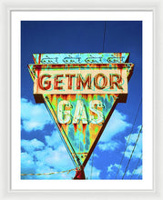 Load image into Gallery viewer, Vintage Gas Station Sign - Framed Print