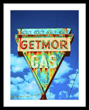 Load image into Gallery viewer, Vintage Gas Station Sign - Framed Print