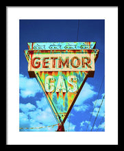 Load image into Gallery viewer, Vintage Gas Station Sign - Framed Print