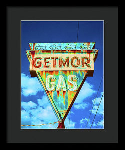 Vintage Gas Station Sign - Framed Print