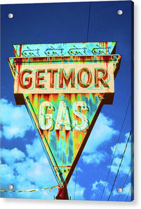 Vintage Gas Station Sign - Acrylic Print