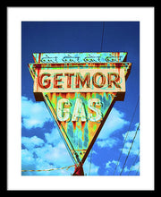 Load image into Gallery viewer, Vintage Gas Station Sign - Framed Print