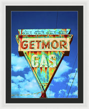 Load image into Gallery viewer, Vintage Gas Station Sign - Framed Print