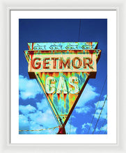 Load image into Gallery viewer, Vintage Gas Station Sign - Framed Print