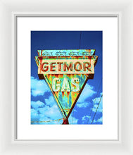 Load image into Gallery viewer, Vintage Gas Station Sign - Framed Print