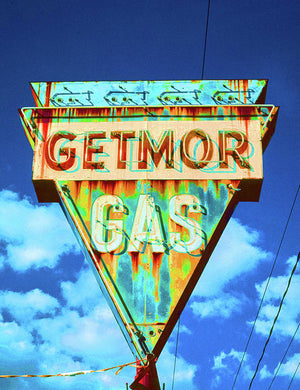 Vintage Gas Station Sign - Art Print