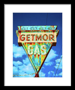 Vintage Gas Station Sign - Framed Print