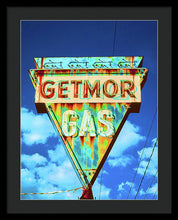 Load image into Gallery viewer, Vintage Gas Station Sign - Framed Print