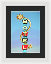 Load image into Gallery viewer, Vintage Motel Sign - Framed Print