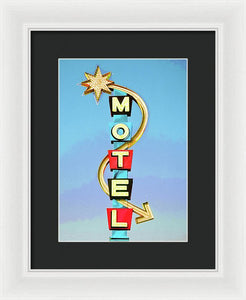 Vintage Motel Sign - Framed Print