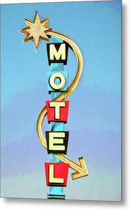 Vintage Motel Sign - Metal Print