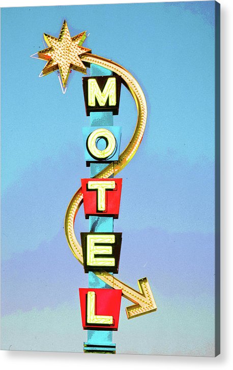 Vintage Motel Sign - Acrylic Print