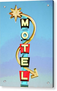 Vintage Motel Sign - Acrylic Print