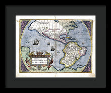 Load image into Gallery viewer, Old Map Of The Americas 1579  - Framed Print