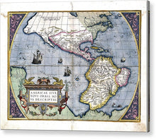 Load image into Gallery viewer, Old Map Of The Americas 1579  - Acrylic Print