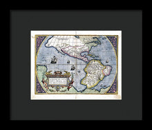 Load image into Gallery viewer, Old Map Of The Americas 1579  - Framed Print