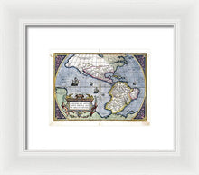 Load image into Gallery viewer, Old Map Of The Americas 1579  - Framed Print