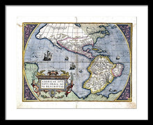 Load image into Gallery viewer, Old Map Of The Americas 1579  - Framed Print