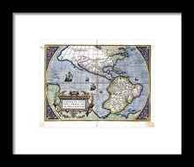 Load image into Gallery viewer, Old Map Of The Americas 1579  - Framed Print