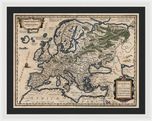 Load image into Gallery viewer, 1618 Map Of Europe - Framed Print