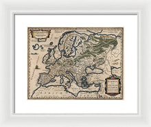 Load image into Gallery viewer, 1618 Map Of Europe - Framed Print