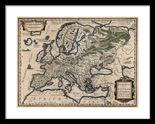 Load image into Gallery viewer, 1618 Map Of Europe - Framed Print