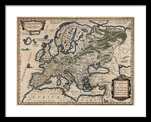 1618 Map Of Europe - Framed Print