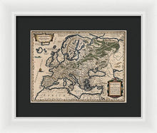 Load image into Gallery viewer, 1618 Map Of Europe - Framed Print