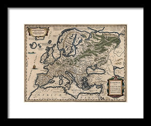 1618 Map Of Europe - Framed Print