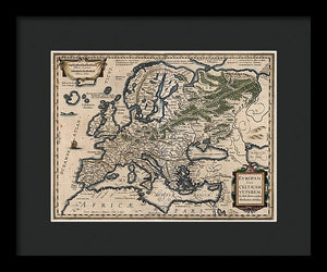 1618 Map Of Europe - Framed Print