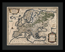 Load image into Gallery viewer, 1618 Map Of Europe - Framed Print