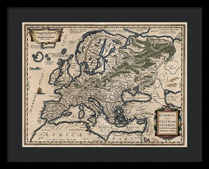 1618 Map Of Europe - Framed Print