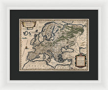 Load image into Gallery viewer, 1618 Map Of Europe - Framed Print