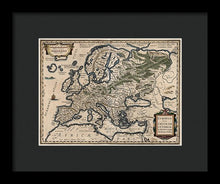 Load image into Gallery viewer, 1618 Map Of Europe - Framed Print