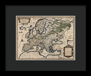 1618 Map Of Europe - Framed Print