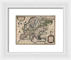 1618 Map Of Europe - Framed Print