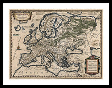 Load image into Gallery viewer, 1618 Map Of Europe - Framed Print