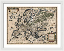 Load image into Gallery viewer, 1618 Map Of Europe - Framed Print