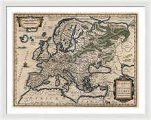 Load image into Gallery viewer, 1618 Map Of Europe - Framed Print